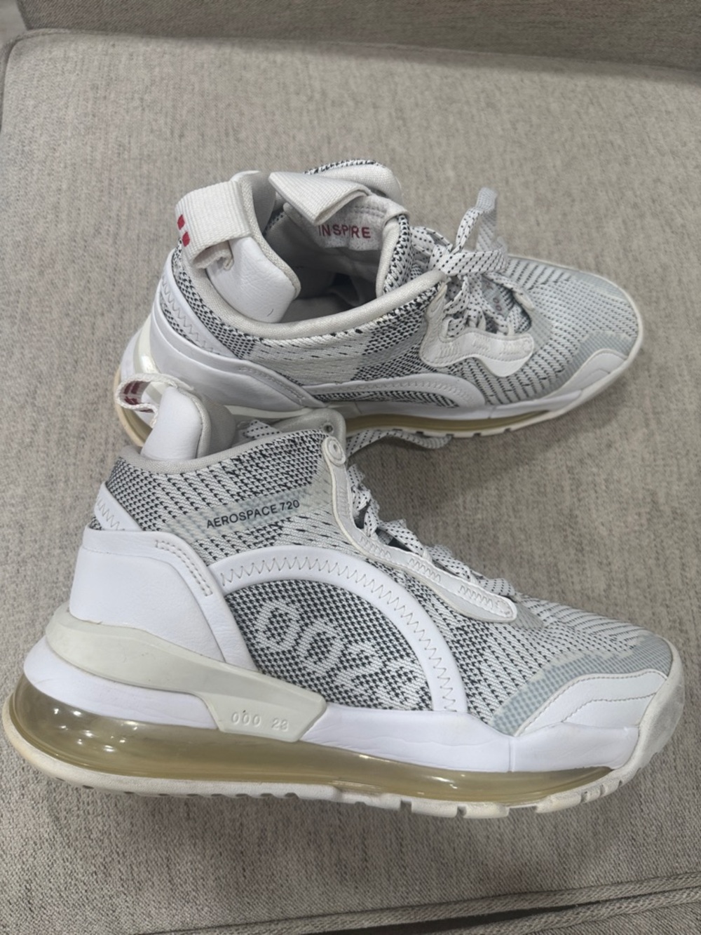 Jordan White and Light Gray Aerospace 720 Athletic Shoes - Picture 2 of 5